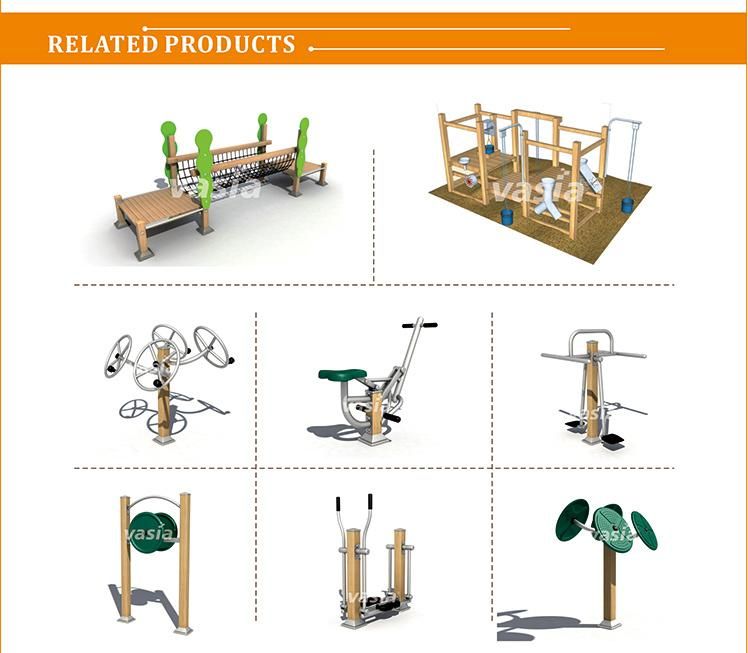 New Model Outdoor Playground Preschool Children Wood Plastic Play Playground Set