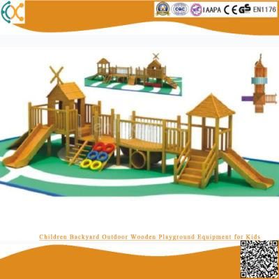 Children Backyard Outdoor Wooden Playground Equipment for Kids Amusement Park