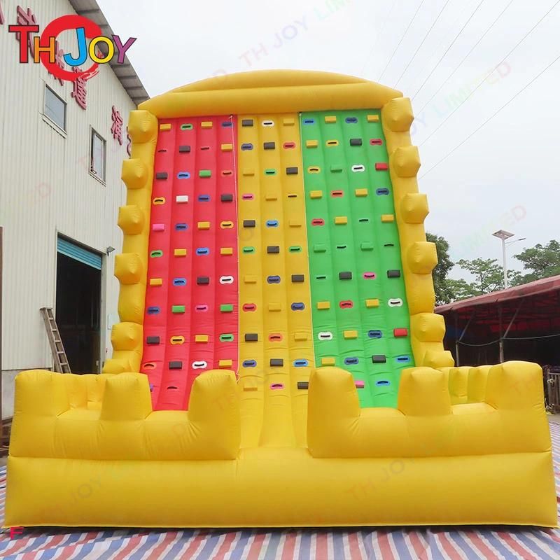 2022 New Design Commercial Sport Game 6X5m Outdoor Giant Inflatable Climbing Wall for Kids and Adults