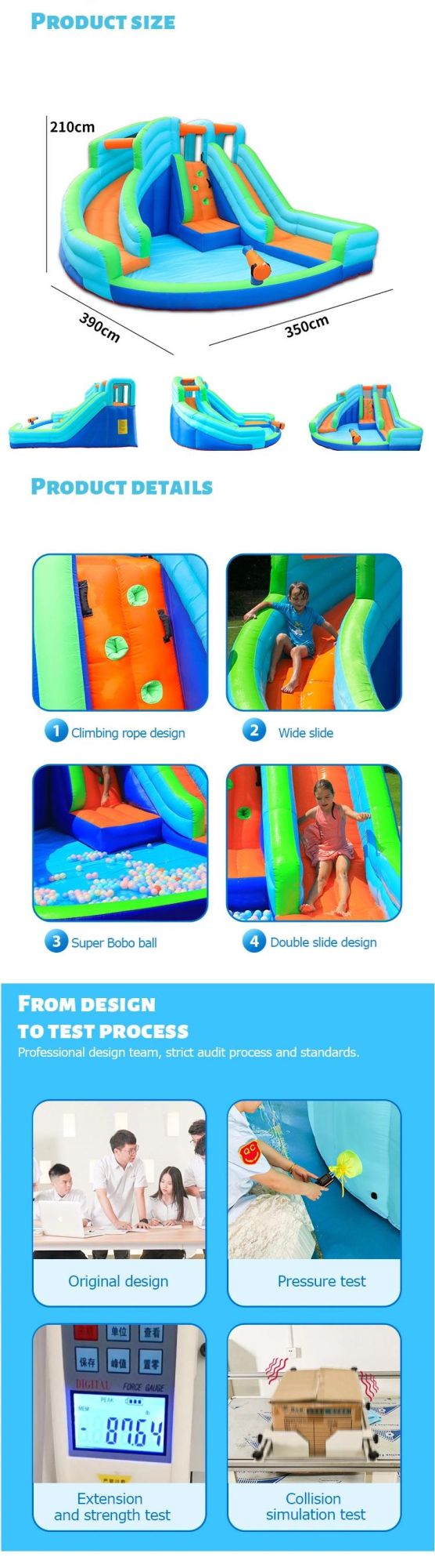 Small Bouncer Inflatable Jump House Bouncer with Slide