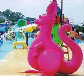 Fiberglass Spray Pink Kangaroo Water Spray Accessories Water Park