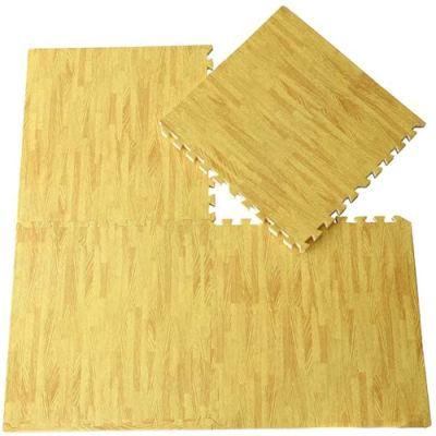 Wood Grain Child Pad EVA Foam Puzzle Splicing Ground Protection Mat