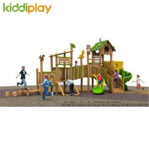 New Style Customized Theme Park Wooden Combination Slide Outdoor Wood Playground for Sale