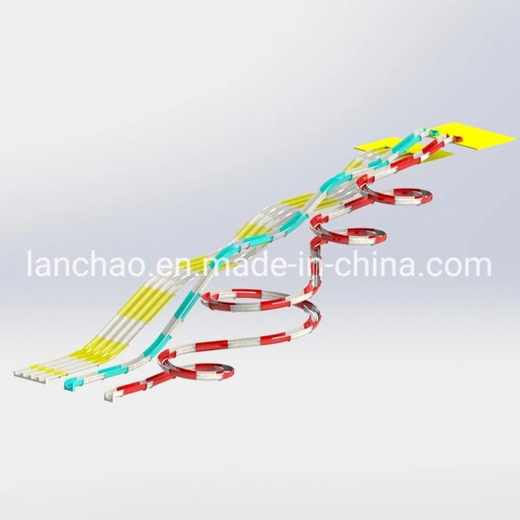 Open Spiral and High Speed Fiberglass Water Park Slide