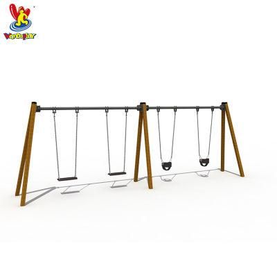 Wooden Amusement Park Outdoor Swing Set Playground Playset for Baby