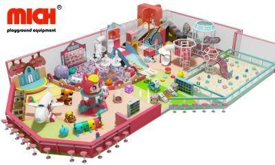 Pink Cartoon Themed Children Indoor Amusement Playground Equipment