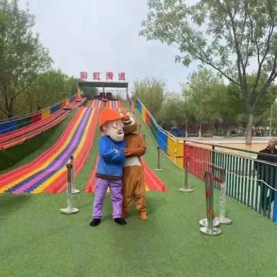 Amusement Park Rides Outdoor Kids Plastic Slide Rainbow Slide Customized