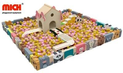 Mich Latest Cartoon Themed Soft Indoor Ball Pool with Obstacles Inside