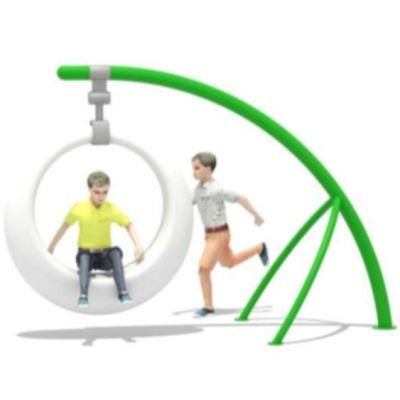 Outdoor Playground Equipment Kids Amusement Park 1 Person Moon Swing Set