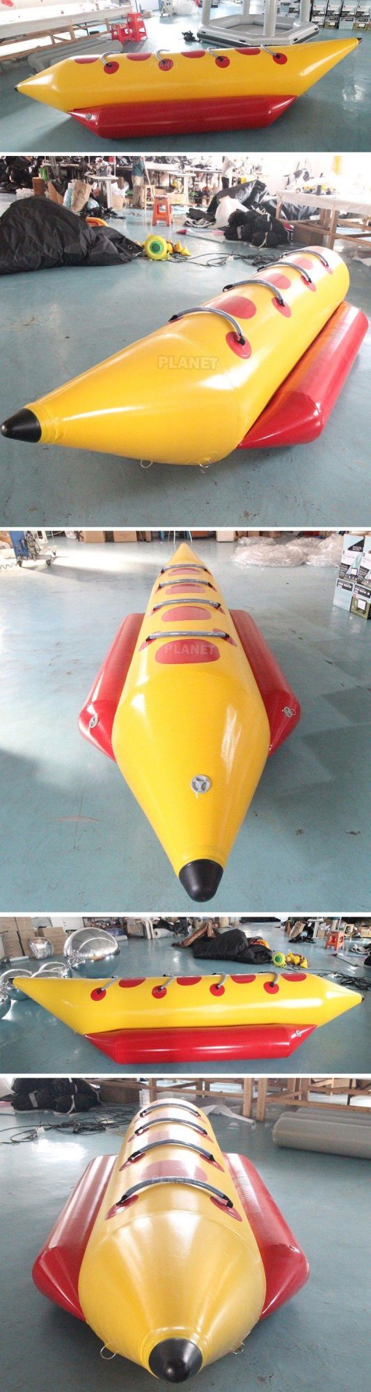 Custom PVC 4 Persons Single Tube Inflatable Banana Boat