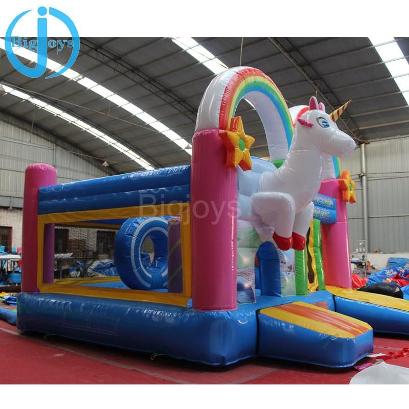 Sky High Inflatable Bouncy Castle with Slide N Obstacles Inside From China Inflatable Manufacturer