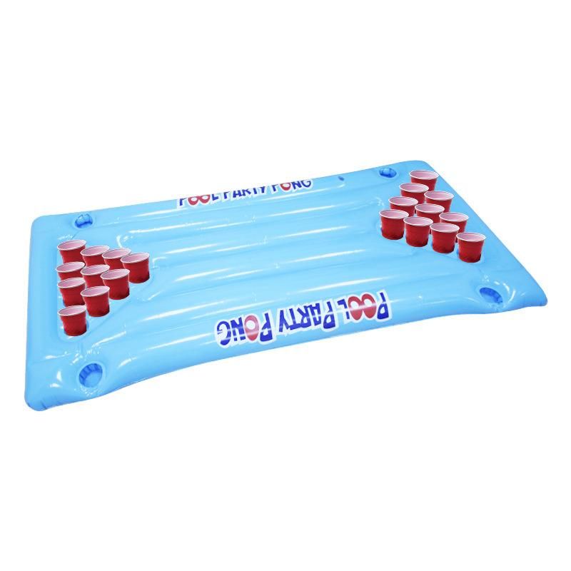 Inflatable Swimming Pool Party Beer Pong Table Cup Pool Float with Holes