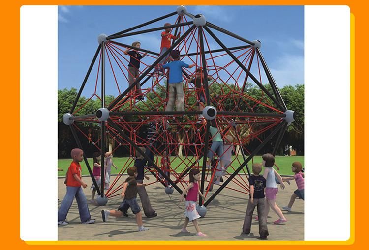 High Quality Amusement Park Outdoor Kids Climbing Net Wall Spider Tower Playgrounds