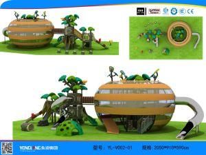 Outdoor Playground Natural Tree House Combined Children&prime;s Slide (YL-V002)