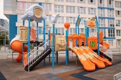 Cloudy Style Outdoor Playground Equipment Kids Tube Covered Slide
