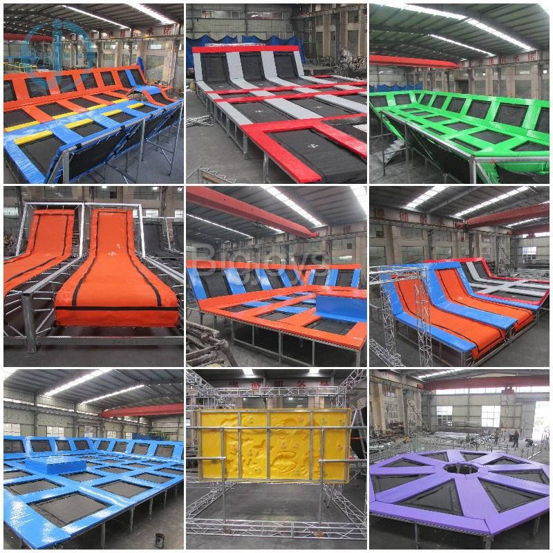 Customized ASTM Standard Electric Hexagonal Trampoline Park Jump Obstacles Cheap for Sales