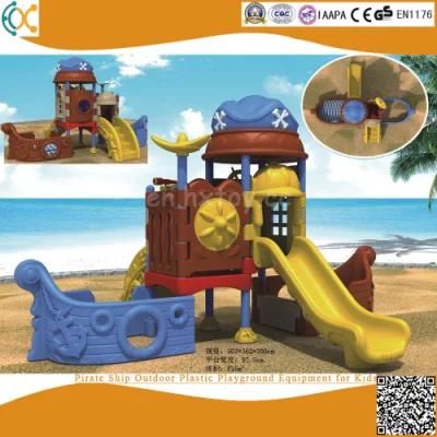 Pirate Ship Outdoor Plastic Playground Equipment for Kids