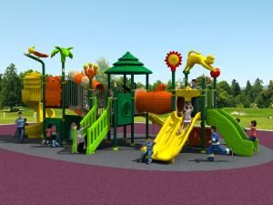 Plastic Material and Outdoor Playground Type Kids Play Equipment Slides (HD16-035A)