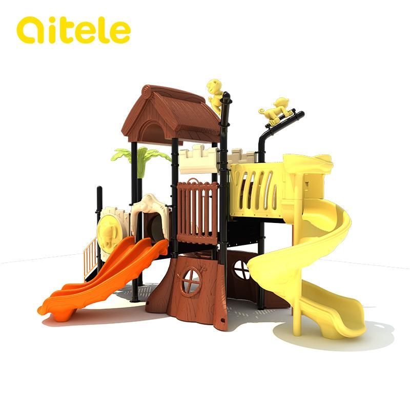 New Type Amusement Kids Three House Slide Outdoor Playground Equipment