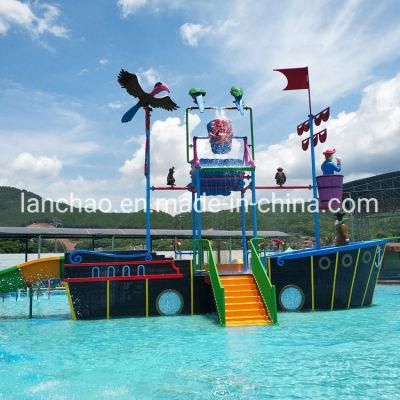 Interactive Family Fiberglass Water House Playground with Slide
