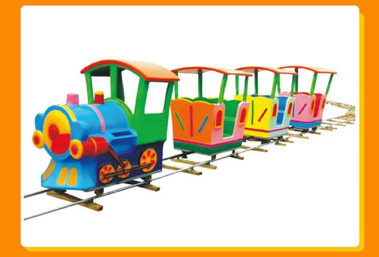 Fiberglass Train with Trackskids Amusement Park Ride Electric Toy Train (KL6061)