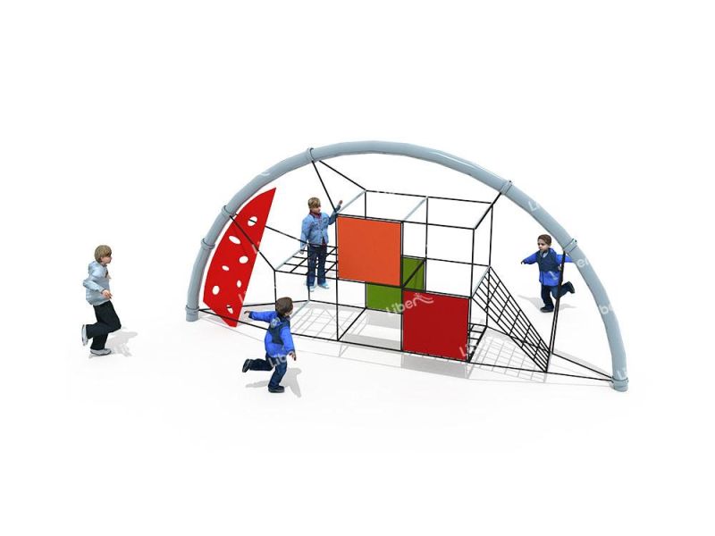 Outdoor Playground Equipment with Rope Climbing