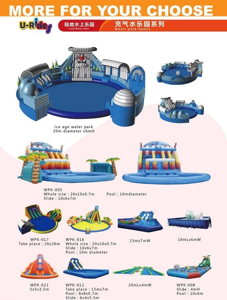 High Quality Ocean Dolphin Inflatable Game Water Park Equipment with Pool
