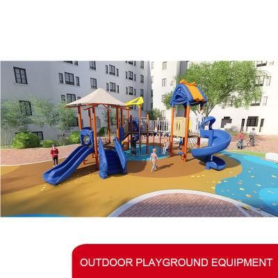 Popular Colorful Kindergarten Outdoor Playground Plastic Slide Amusement Park Equipment