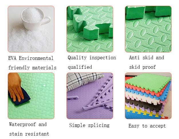 EVA Puzzle 60X60 Waterproof Foam Interlocking Exercise Play Floor Mats for Baby