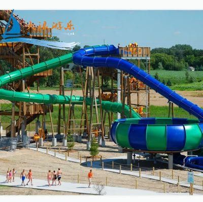 Fiberglass Playground Equipment Water Slide Park Equipment Pool