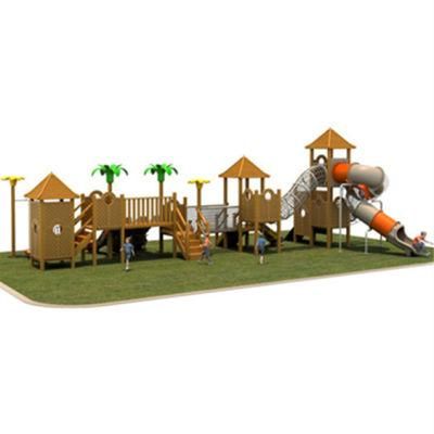 Customized Community Wooden Slide Climbing Outdoor Kids Playground Equipment Ym76