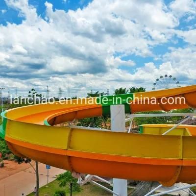 2-Person Water Park Tube Fiberglass Spiral Water Slide