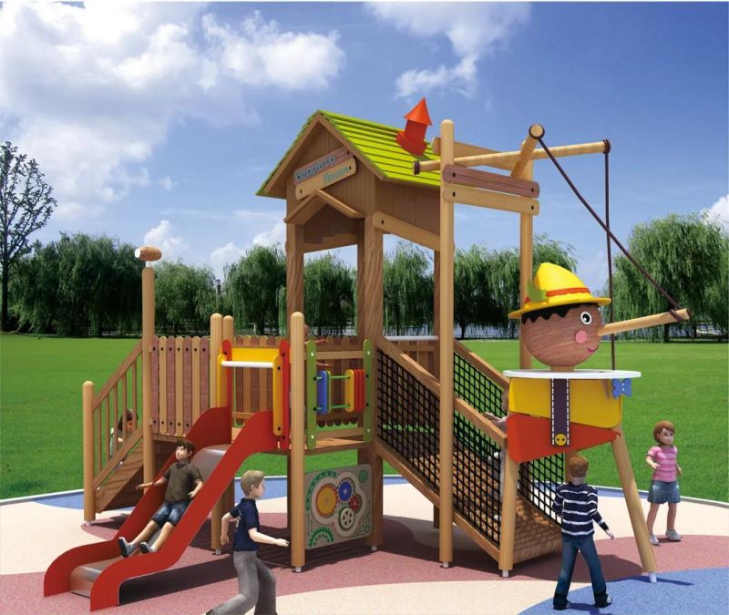Log Cabin Children Puzzle Game Climbing Net Seesaw Outdoor Playground Equipment Kindergarten