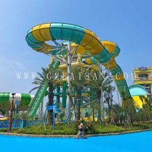 Outdoor Kids Fiberglass Slide Big Water Slide in Amusement Park for Sale
