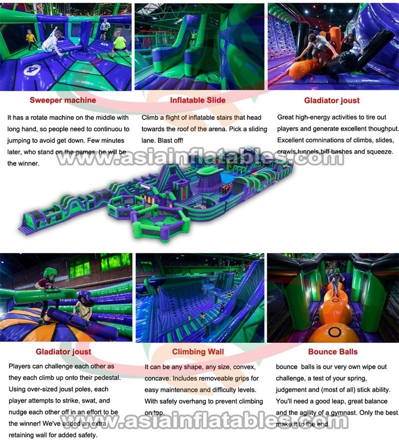 Indoor Inflatable Theme Park Bouncer Slide Trampoline Park for Kids