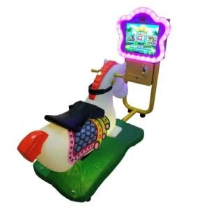 Children&prime;s Amusement Equipment Coin Operated Horse Kiddie Rides Video Game Machine/3D Horse Swing Machine