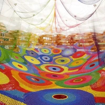 Attractive Kids Indoor Playground Equipment Rope Nets Playground Rainbow Climbing Net