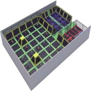 Big Indoor Gymnastic Trampoline with Basketball in Trampoline Park