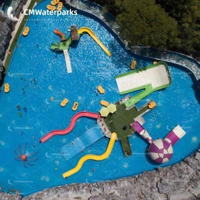 Commerical Water Park Fiberglass Water Slide Kids Playground Equipment Pool Slides