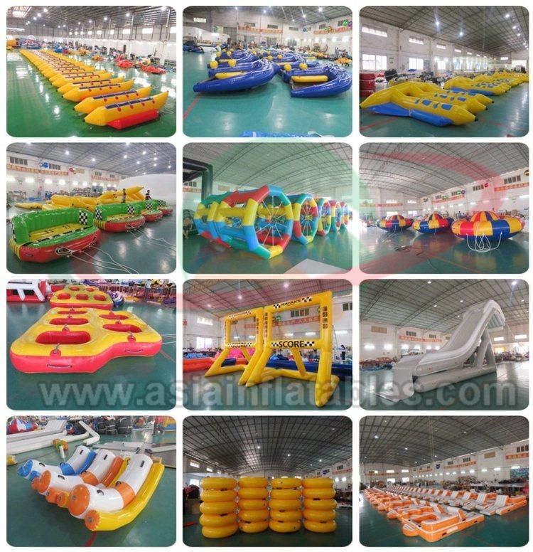 Inflatable Water Disco Boat Flying Towable Inflatable Water Spinning Toy