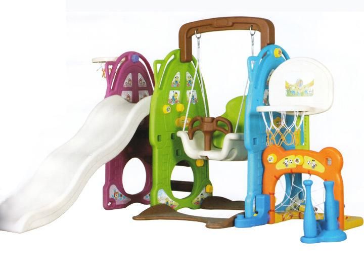 High Quality Backyard Plastic Swing and Slide