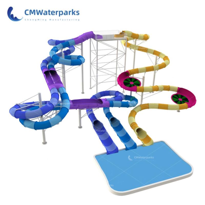 Hot Sale Water Park Equipment Fiberglass Water Pool Slide