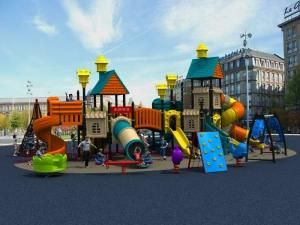 Plastic Material and Outdoor Playground Type Kids Play Equipment Slides (HD15A-113A)