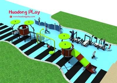 2018 New Style Outdoor Children Music Series Slide Park Amusement Playground Equipment