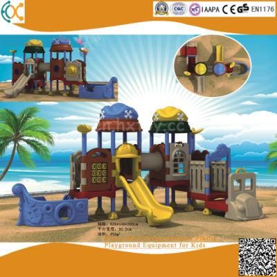 Pirate Boat Design Outdoor Plastic Playground Equipment for Kids