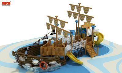 Pirate Theme Children Wooden Outdoor Playground Equipment