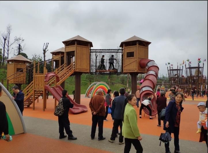 Kids Outdoor Playground for Sale Child Playhouse Outdoor Climbing Rope Net
