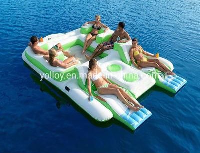 Floating Water Island Inflatable Water Sofa Bed for Multiplayer