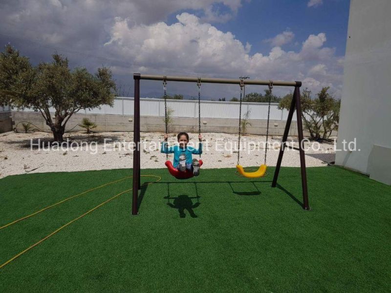 Outdoor Playground New Double Seat Kindergarten Swing Anti-Fading Stainless Chain Combination of Swing Set