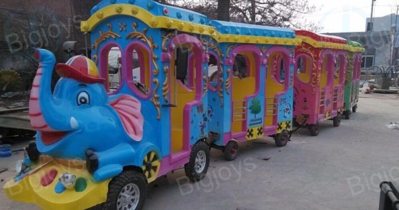 Kids Electric Amusement Train Rides, Luxury Train for Kids/Elephant Electric Track Train for Sale (BJ-ET18)